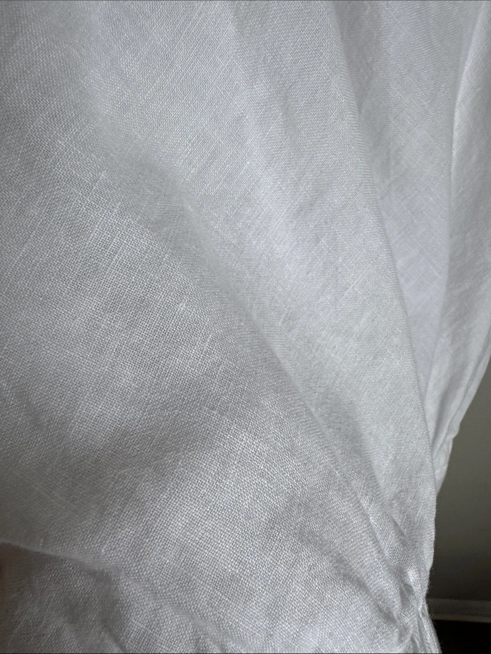 Albar & Niveo 100% Linen White Wide Leg Jumpsuit Size S Boho Coastal Resort - Picture 10 of 12